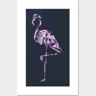 Geometric Flamingo Posters and Art